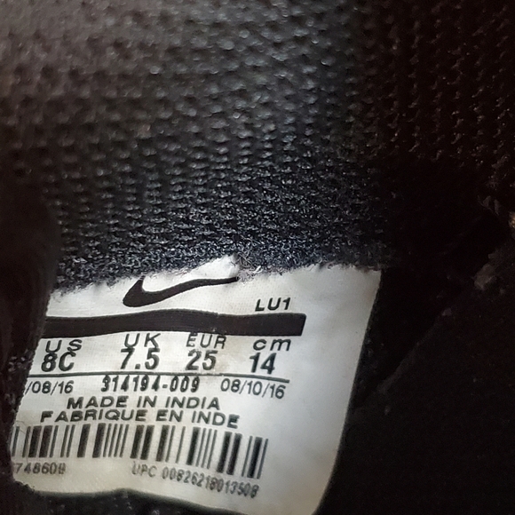Nike Air Force 1 All Black Sneakers Toddler 8c - Picture 7 of 7